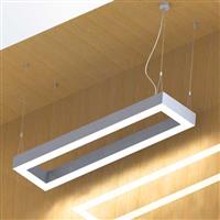 1.5x0.9m Slim square suspended Rectangular lens led office light