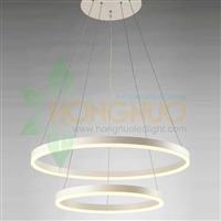 1200x800 Large 2 rings Suspended Pendant LED ring lamp