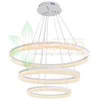 High quality 3 rings  acrylic ring Suspended Pendant LED ring lamp