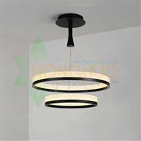 600x400 2 rings  acrylic ring Suspended Pendant LED ring luminaire