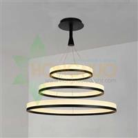 High quality acrylic 3 rings circles Suspended Pendant LED Lighting